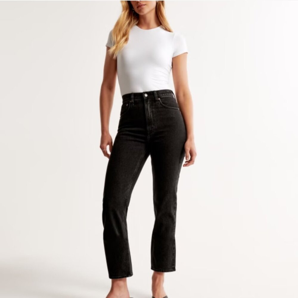 Abercrombie The Ankle Straight Ultra High Rise